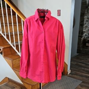 👚LANDS' END PINK.CHAMOIS SHIRT